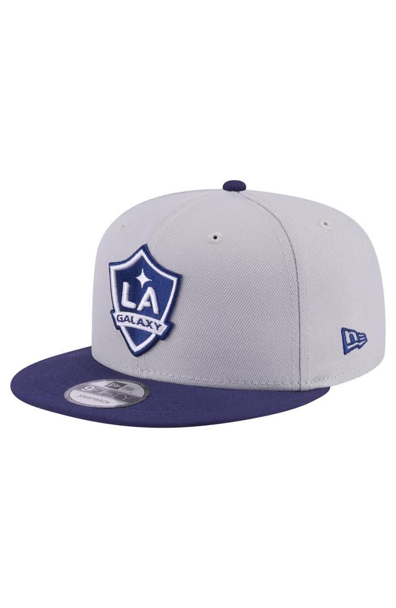 New Era Men's New Era Gray LA Galaxy Color Pack Two-Tone 9FIFTY Snapback Hat, Main, color, 