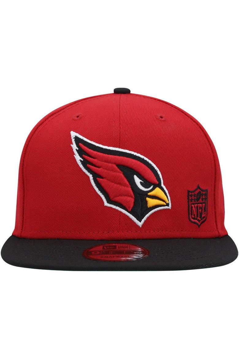 Men's New Era Cardinal/Black Arizona Cardinals Flawless 9FIFTY Snapback Hat, Alternate, color, Cardinal