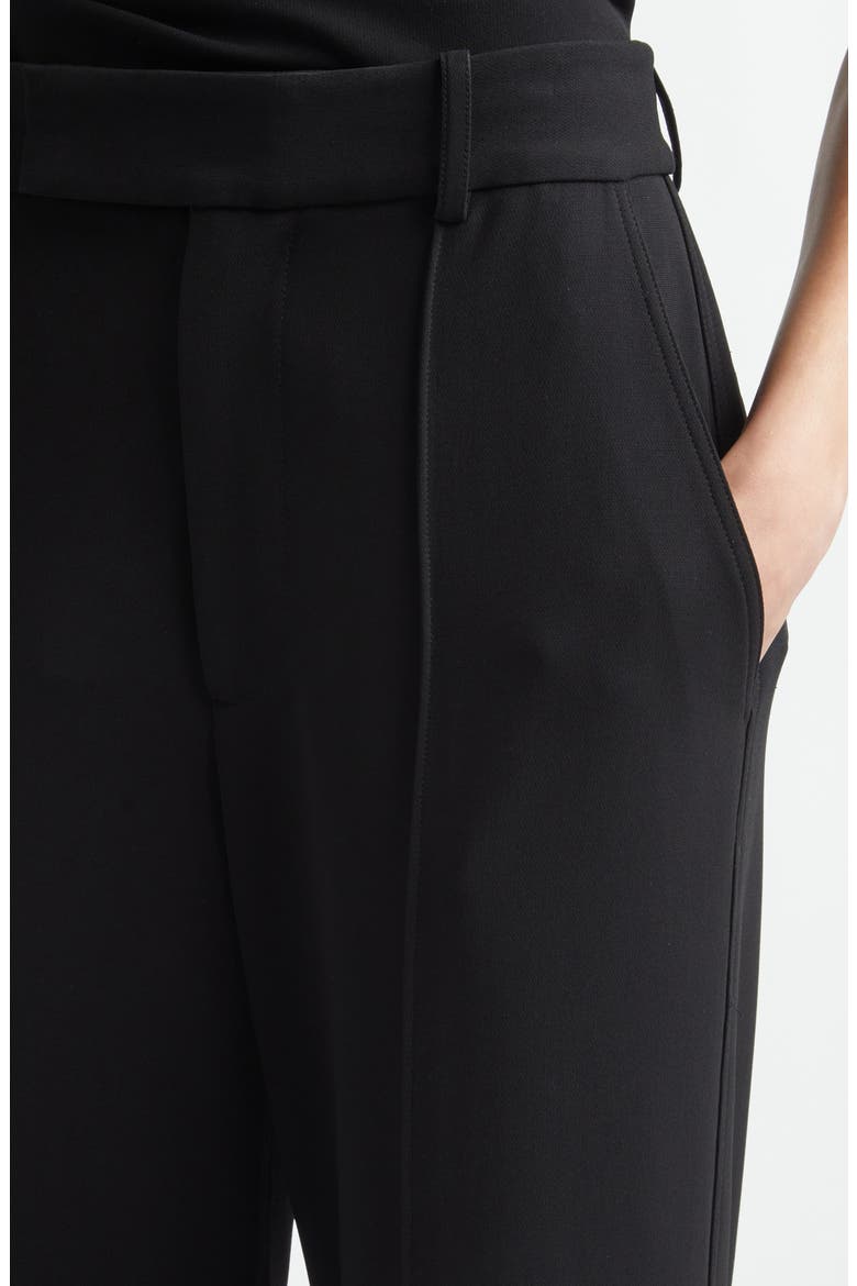 Weyes Crepe Straight Leg Pants, Alternate, color, BLACK
