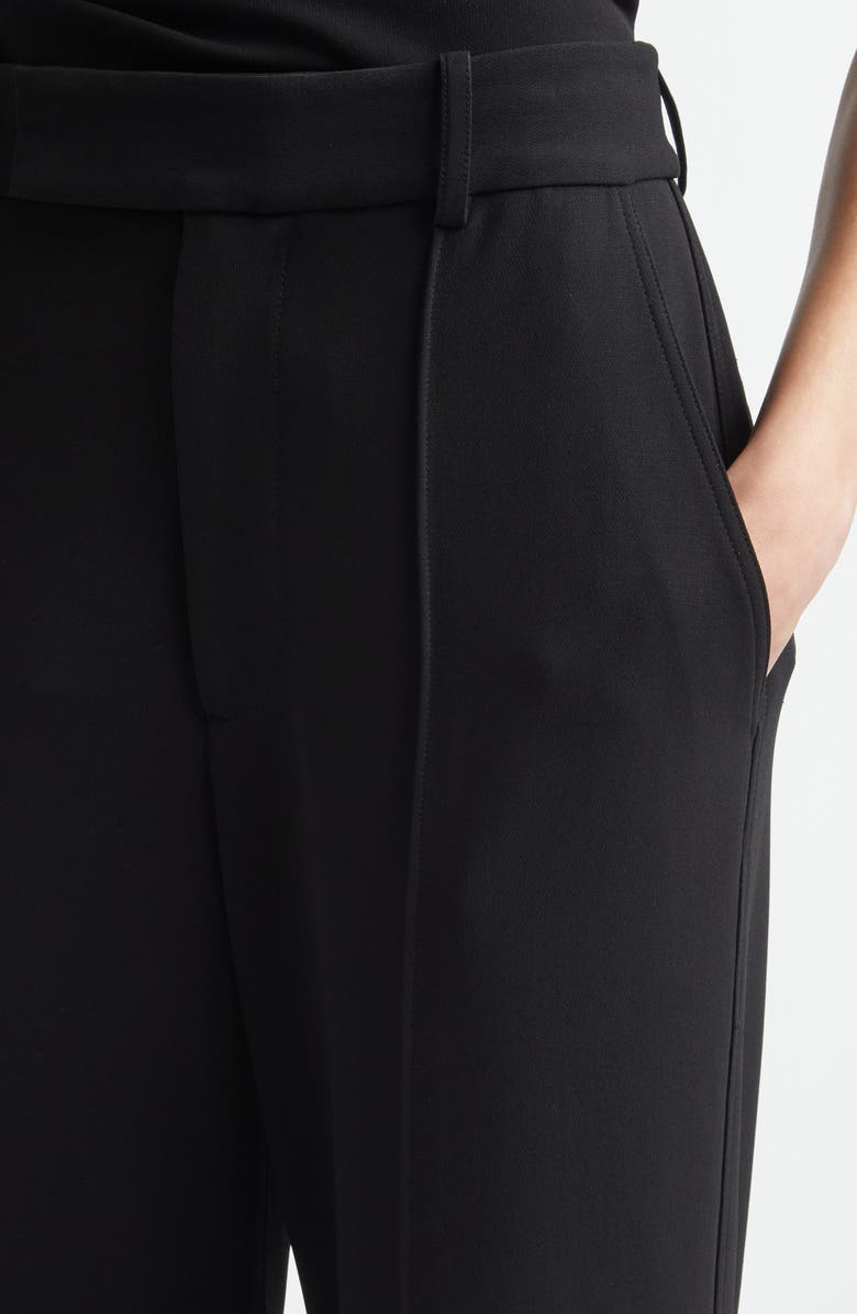 Proenza Schouler Weyes Crepe Straight Leg Pants, Alternate, color, Black
