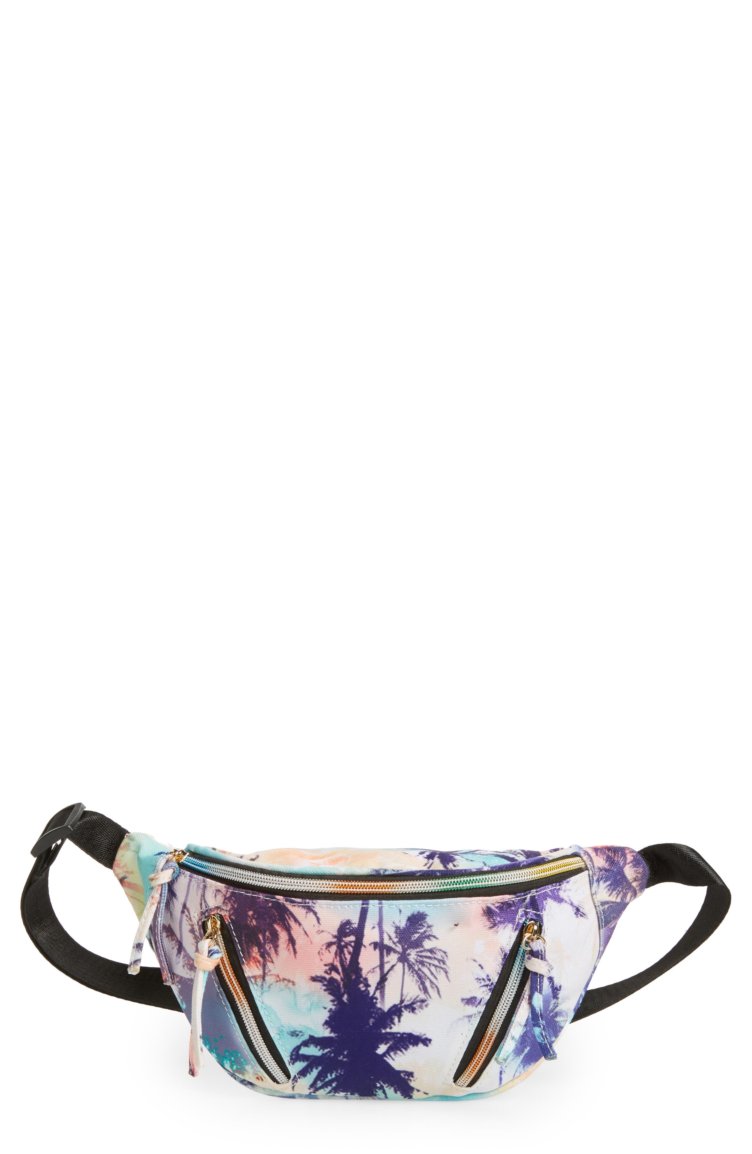 Yoki Bags Palm Print Canvas Belt Bag, Main, color, 