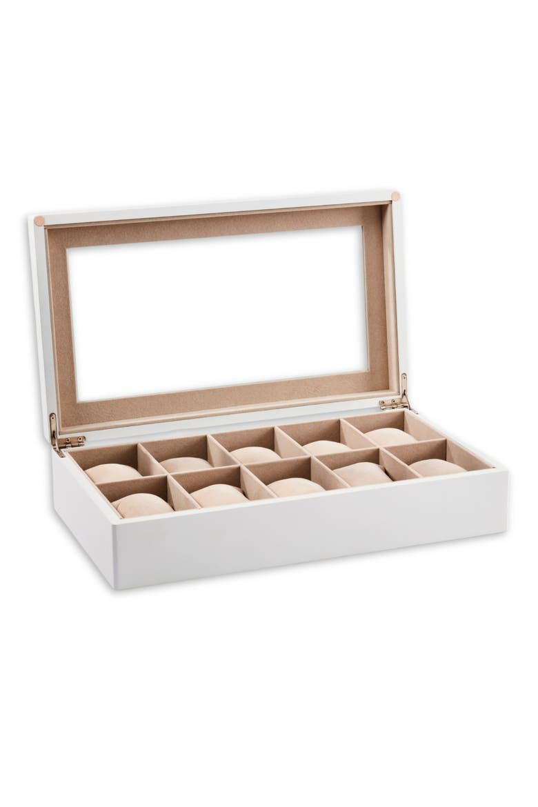 Modena Wood Watch Case, Alternate, color, WHITE