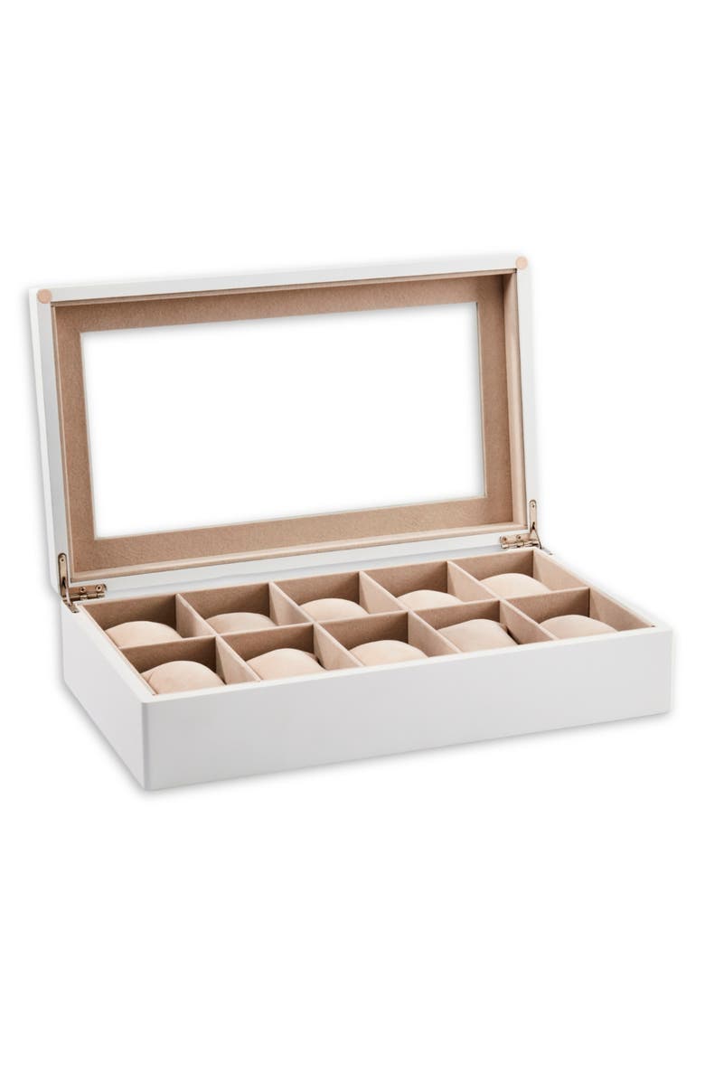 Bey-Berk Modena Wood Watch Case, Alternate, color, White