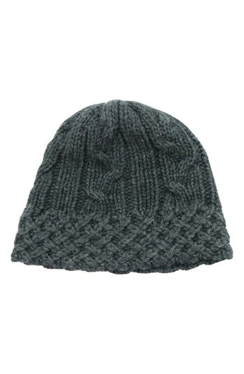 Portolano Chunky Beanie With Cables In Green