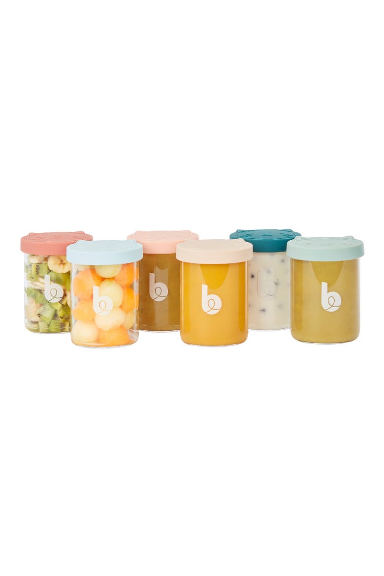 6-Pack Isy Glass Storage Jars, Main, color, ASSORTED