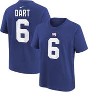 Nike Youth Nike Jaxson Dart Royal New York Giants Name & Number T-Shirt