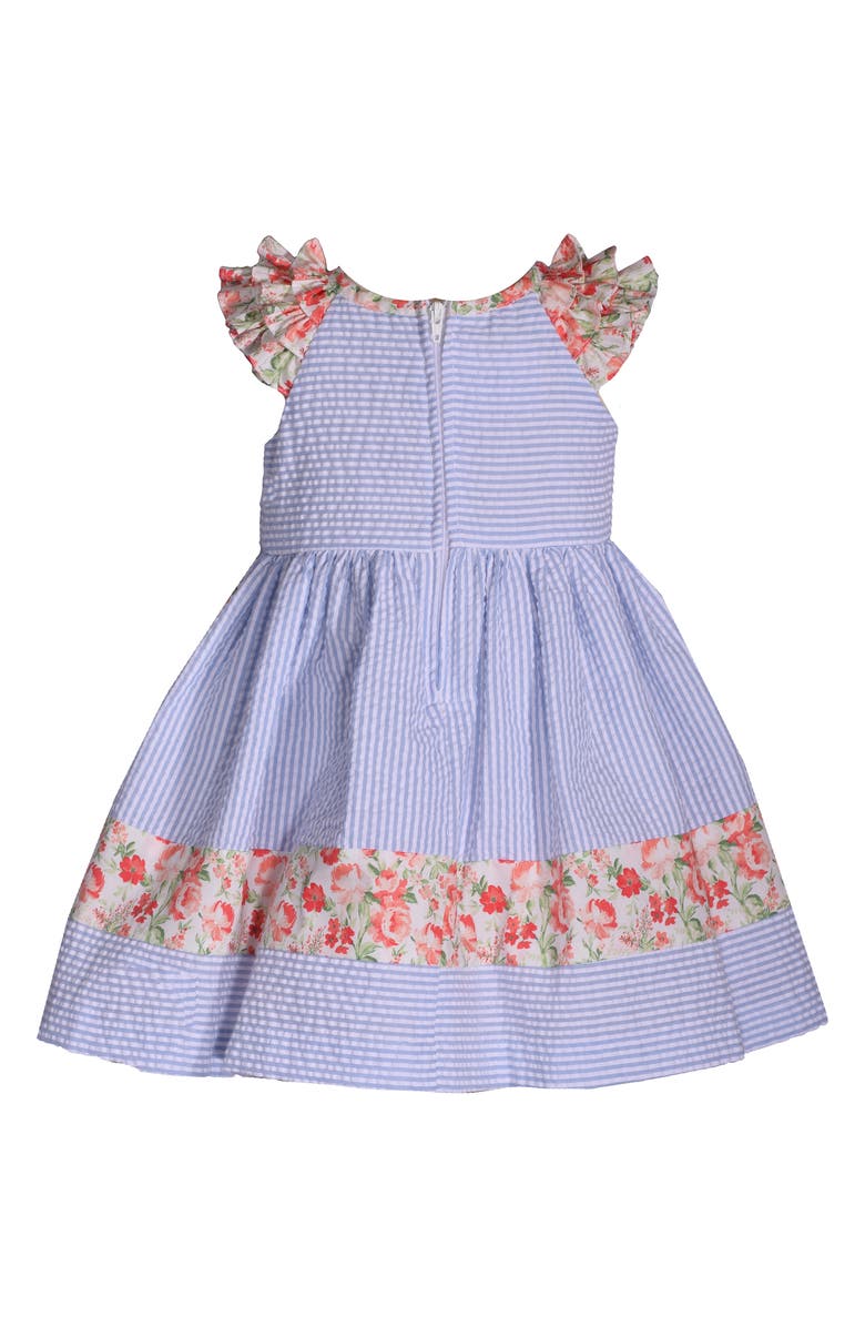 Iris & Ivy Floral Seersucker Dress & Headband Set, Alternate, color, 
