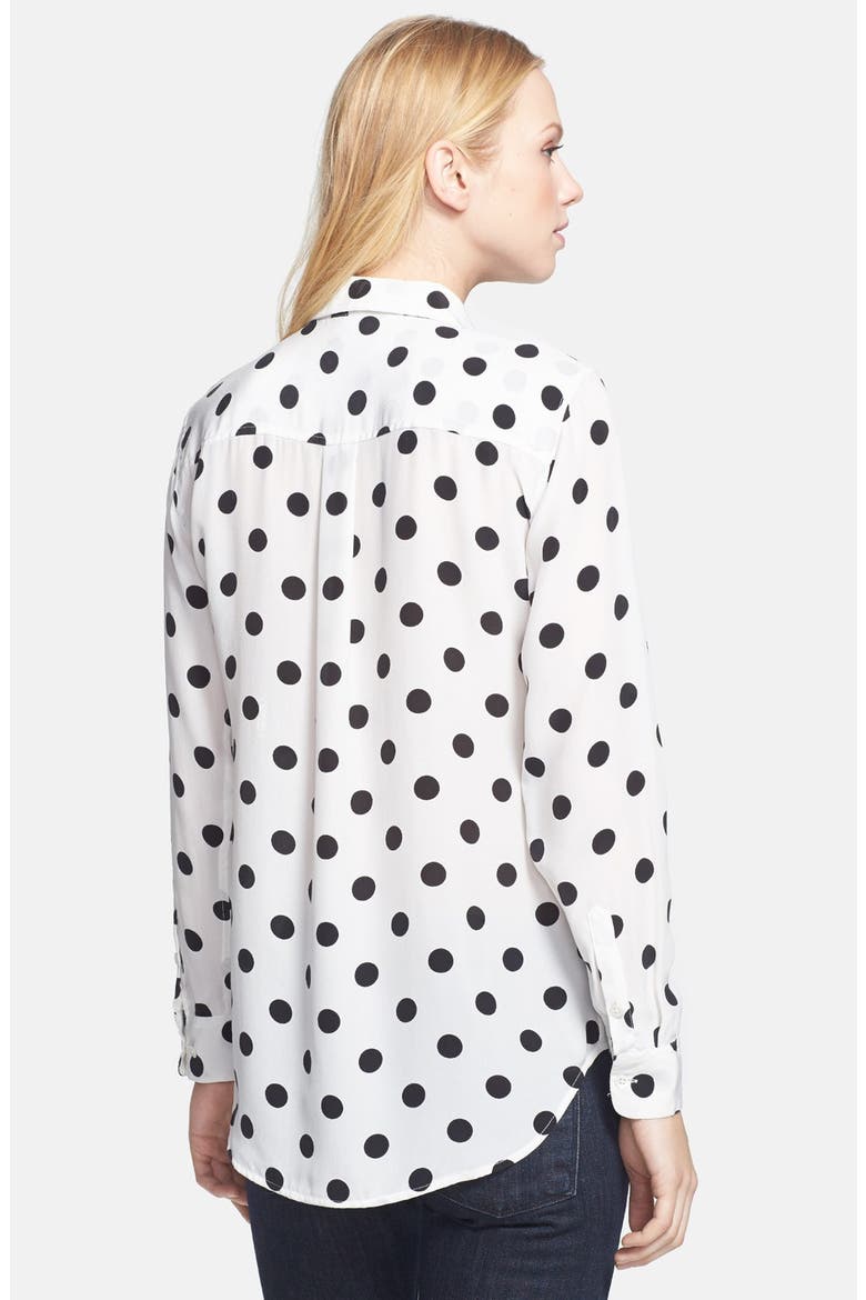 'Slim Signature' Silk Shirt, Alternate, color, NATURE WHITE