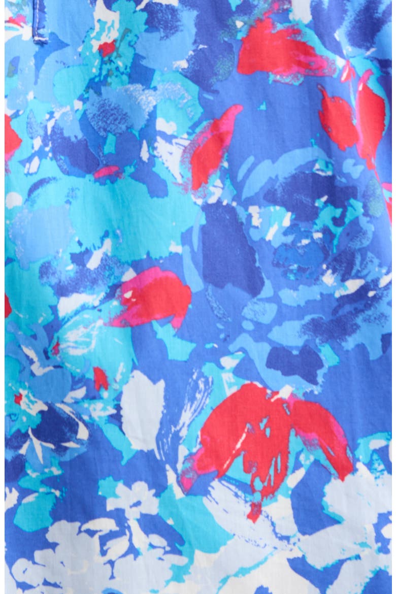 Canvas Floral Print Shirt, Alternate, color, CREAM-BLUE