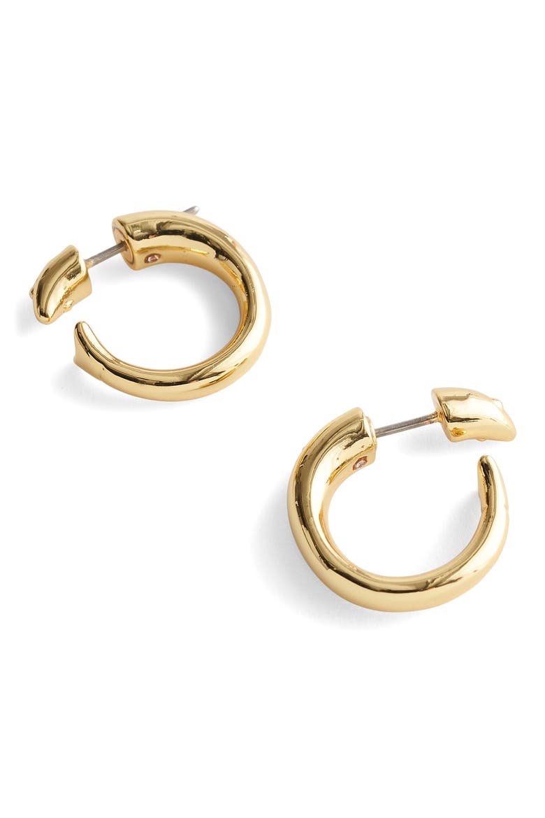 Fish Split Hoop Earrings, Main, color, ANTIQUE GOLD