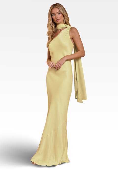 Cressida Satin Asymmetric Dress