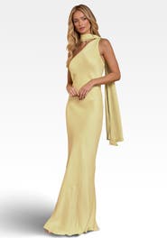 Maids to Measure Cressida Satin Asymmetric Dress