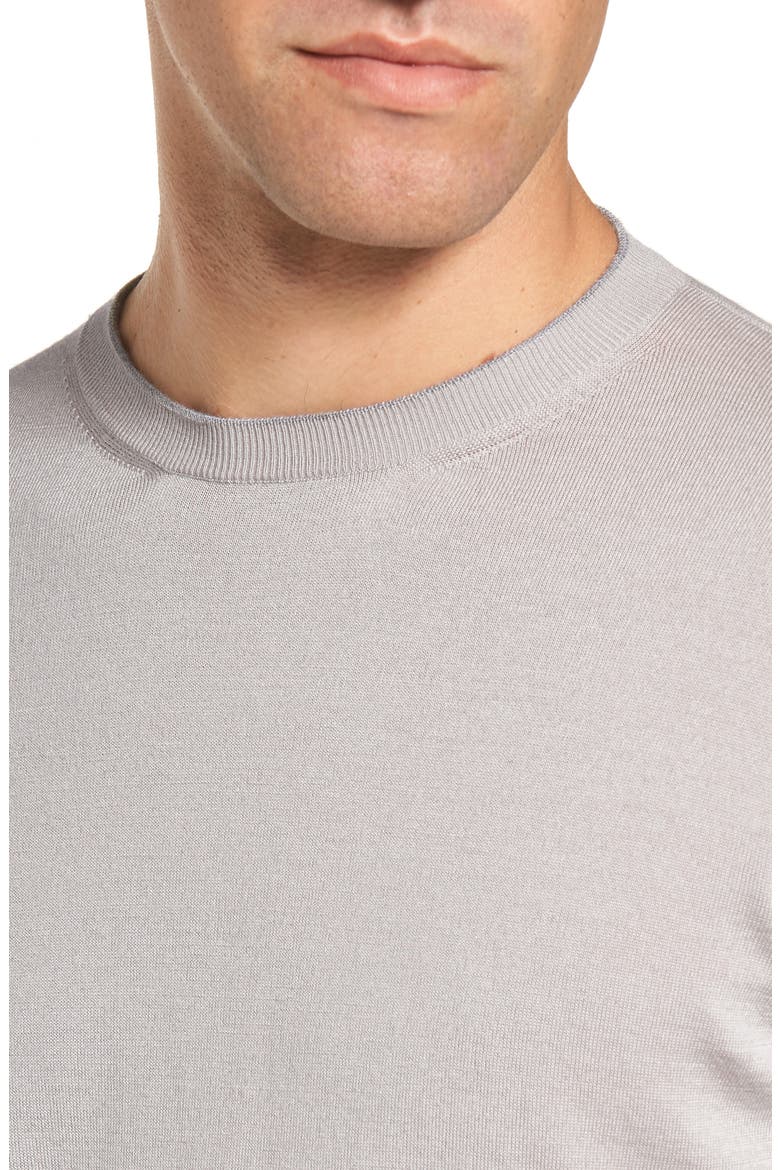 Merino Wool & Silk Tipped Sweater, Alternate, color, SAND
