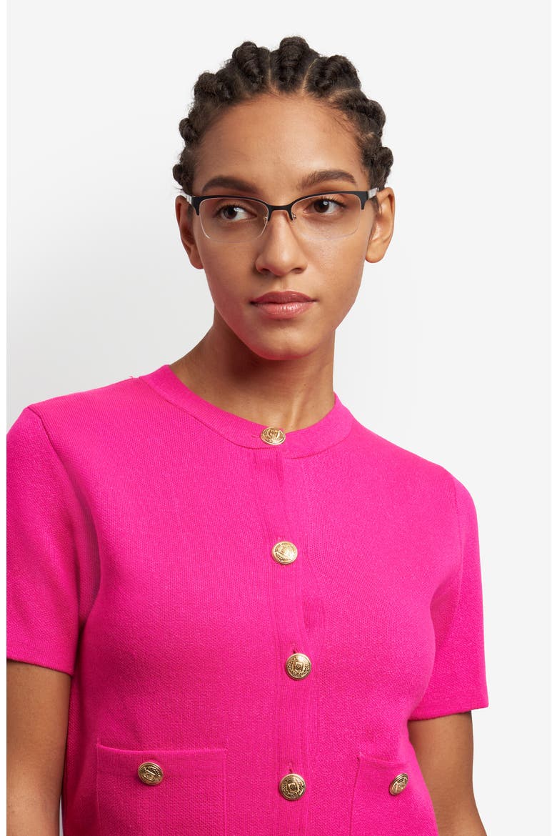 alexanne 51mm rectangular optical glasses, Alternate, color, BLACK HAVANA