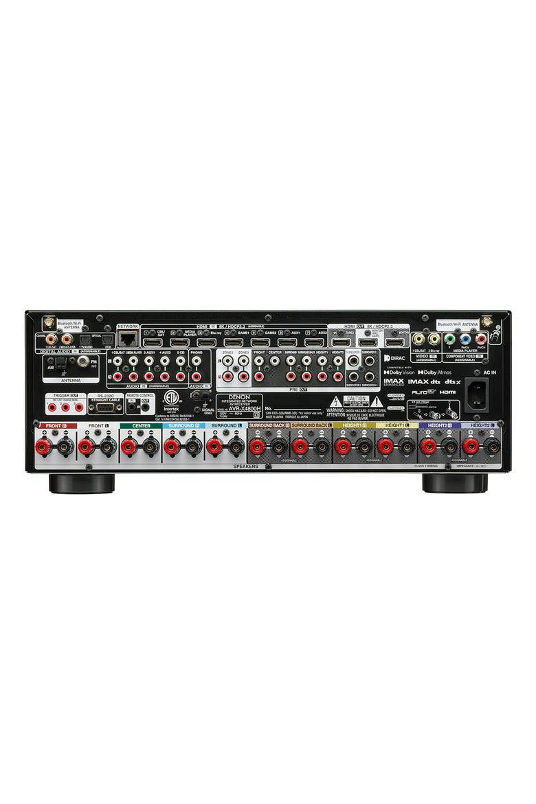 AVR-X4800H 9.4 Channel 8K Home Theater Receiver with Dolby Atmos/DTSX & HEOS Built-In, Alternate, color, Black