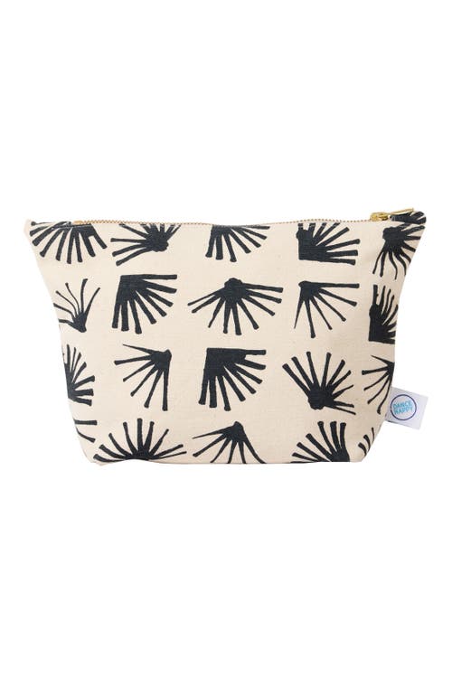 Dance Happy Ginkgo Cosmetic Bag In Dark Slate