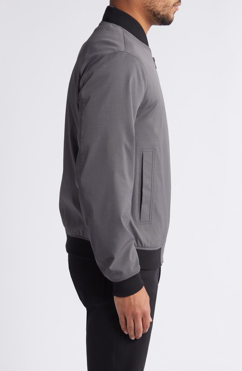 Theory Brenton Stretch Nylon Bomber Jacket, Alternate, color, 