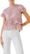 Endless Rose Sequin Babydoll Top