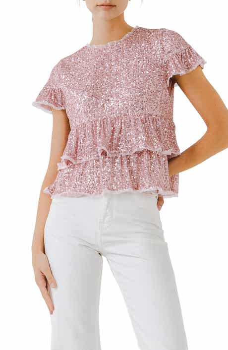 Endless Rose Sequin Babydoll Top