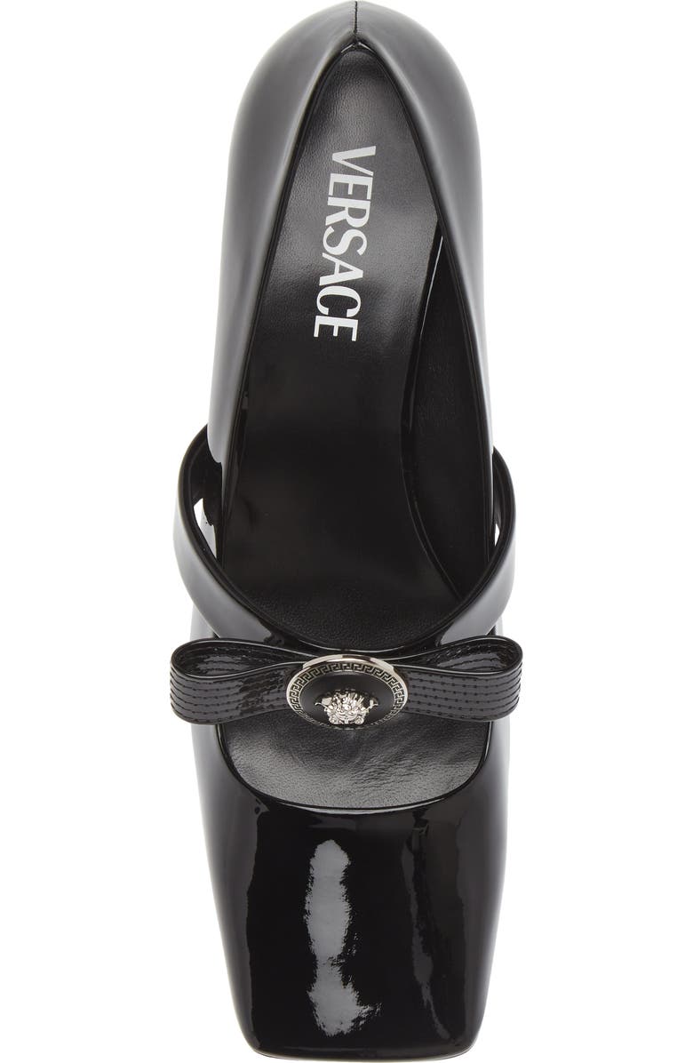 Versace Medusa Bow Mary Jane Pump, Alternate, color,