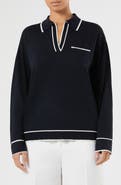 Marina Rinaldi Ridente Contrast Silk & Cotton Sweater