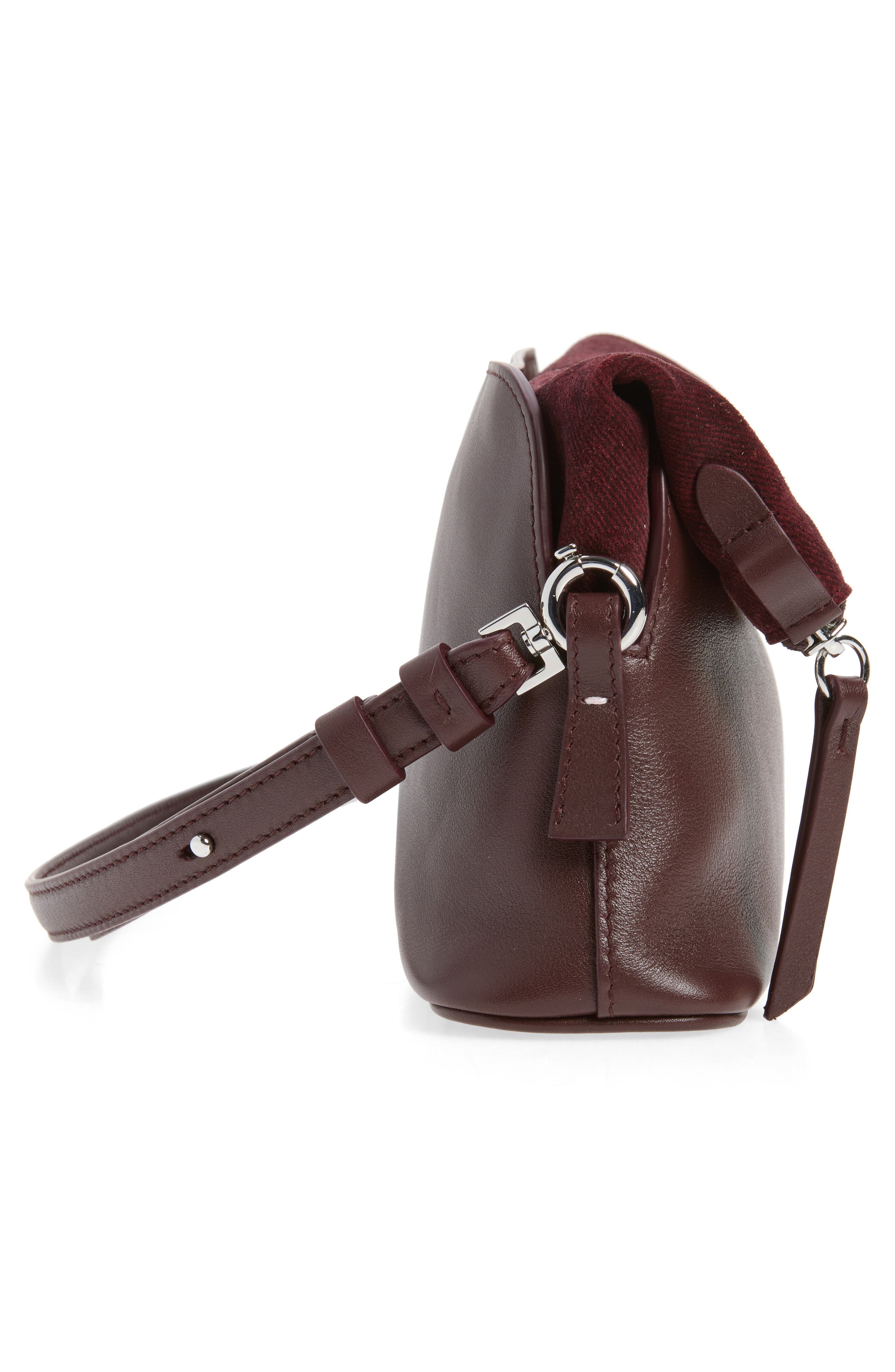 5AC Leather Crossbody Bag, Alternate, color, BURGUNDY