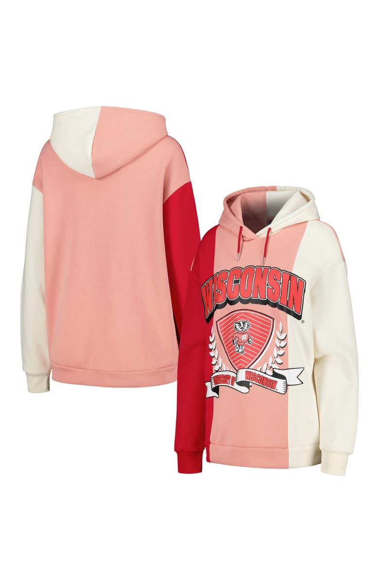 GAMEDAY COUTURE Women
s Gameday Couture Red Wisconsin Badgers Hall of Fame Colorblock Pullover Hoodie, Main, color, Red