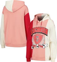 GAMEDAY COUTURE Women's Gameday Couture Red Wisconsin Badgers Hall of Fame Colorblock Pullover Hoodie