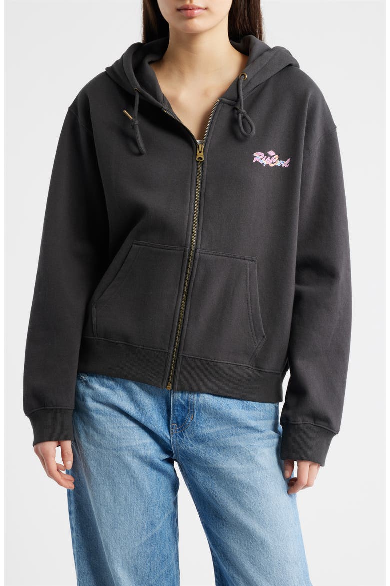 Lay Day Relaxed Cotton Blend Hoodie, Alternate, color, WASHED BLACK