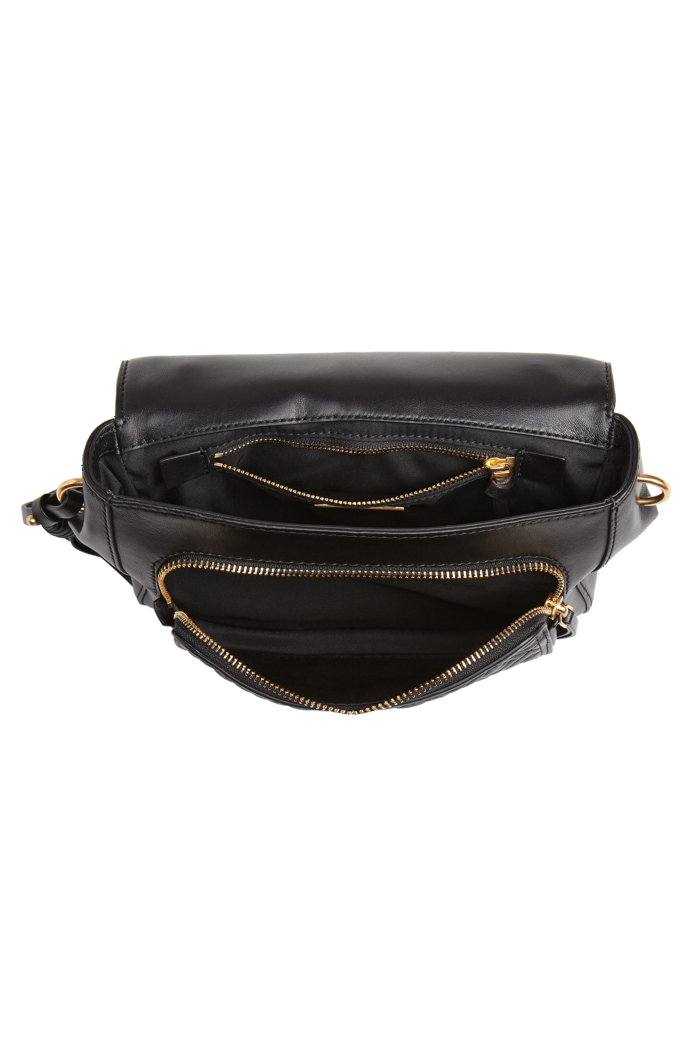 Tory Burch Fleming Quilted Leather Top Handle Satchel, Alternate, color, 