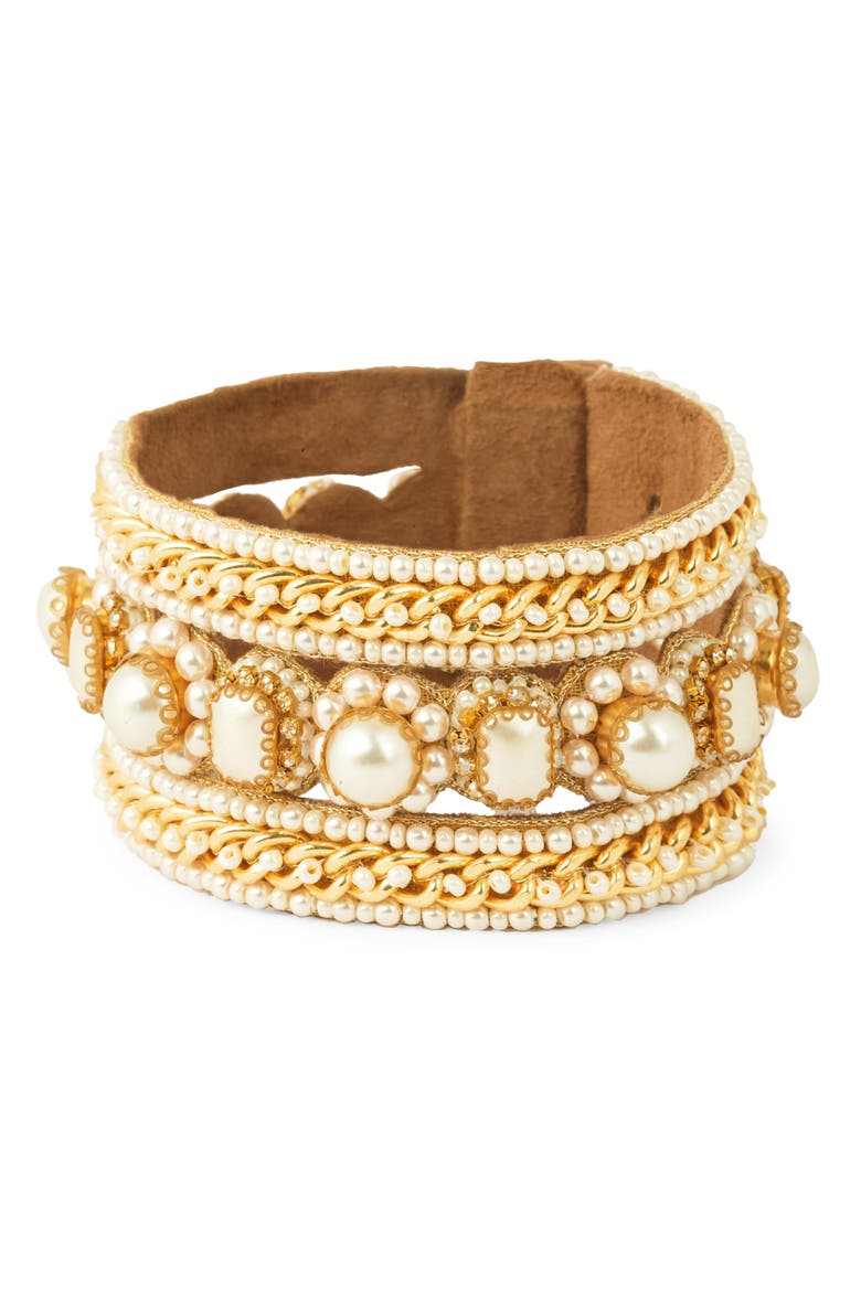 Levina Cuff Bracelet, Main, color, GOLD
