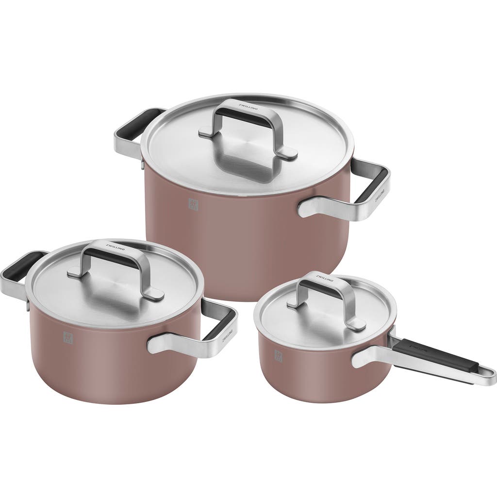 Zwilling Pure 6-piece Nonstick Stainless Steel Cookware Set In Brown