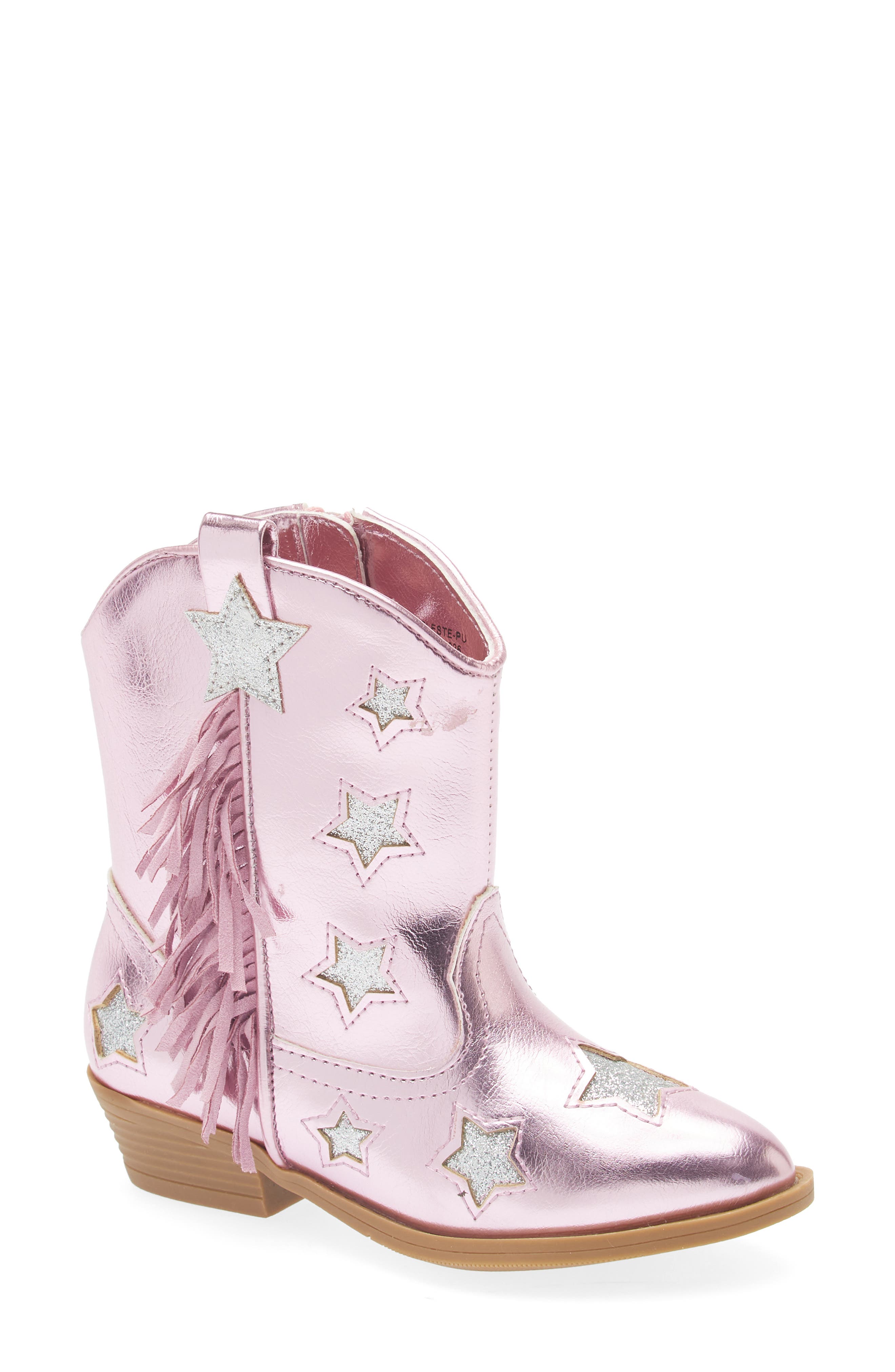 Kids' Celeste Western Boot, Main, color, PINK METALLIC
