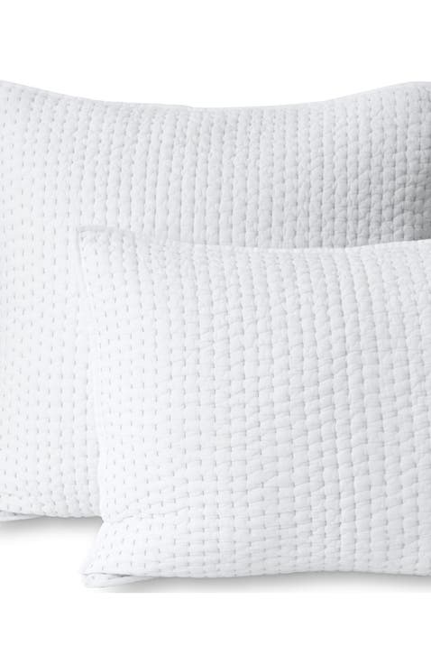 Seed Stitch Quilted Pillow Sham