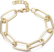 Adornia Chunky Paper Clip Chain Bracelet