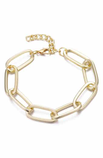 Adornia Chunky Paper Clip Chain Bracelet