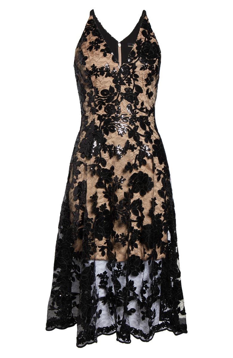 Dress the Population Maria Embellished Fit & Flare Dress, Alternate, color,