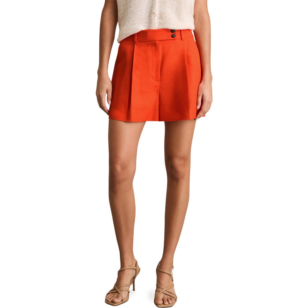 Reiss Raine Pleated Flare Leg Shorts