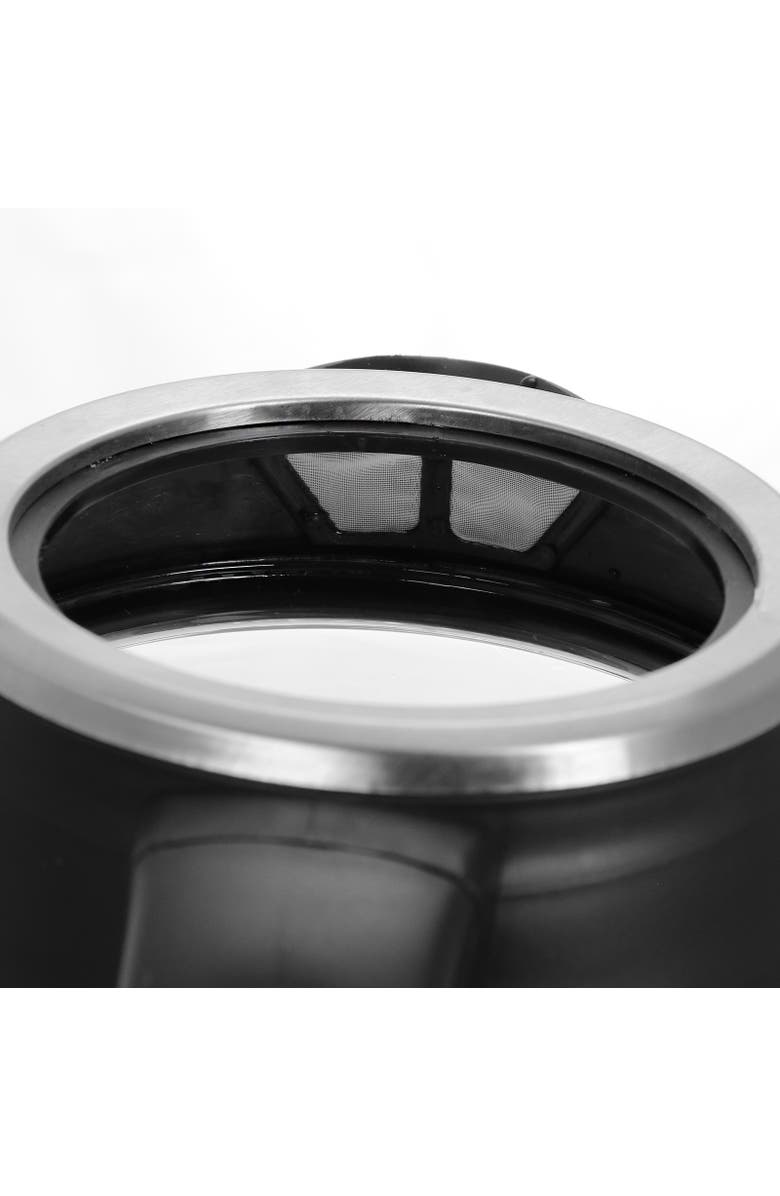 Megachef 1.9 Quart Cordless Glass and Stainless Steel Electric Tea Kettle with Tea Infuser, Alternate, color, Grey