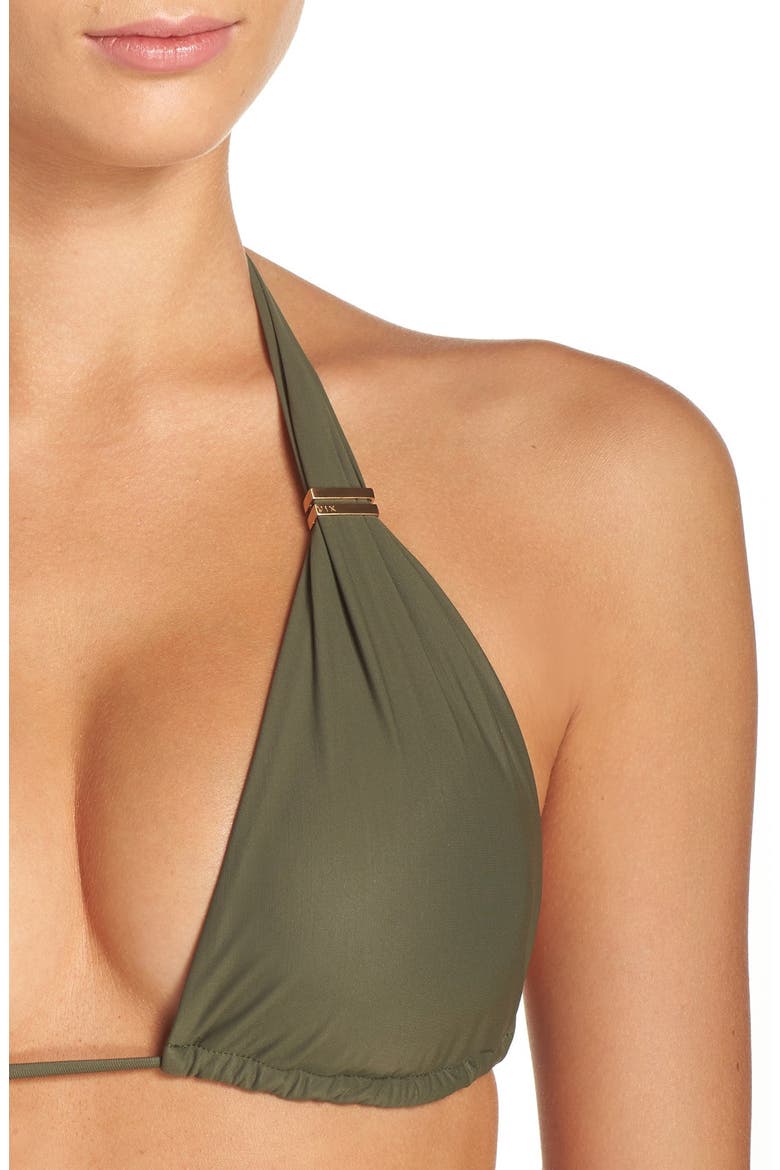 ViX Swimwear 'Bia' Halter Bikini Top, Alternate, color, MILITARY