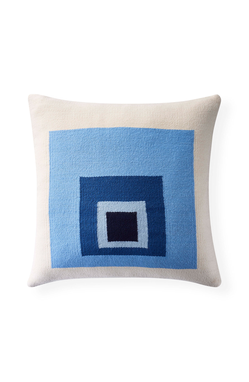 Jonathan Adler Pop Offset Square Pillow In Blue