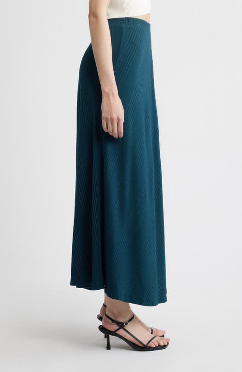 Wyeth Hart Chevron Knit Midi Skirt In Tide