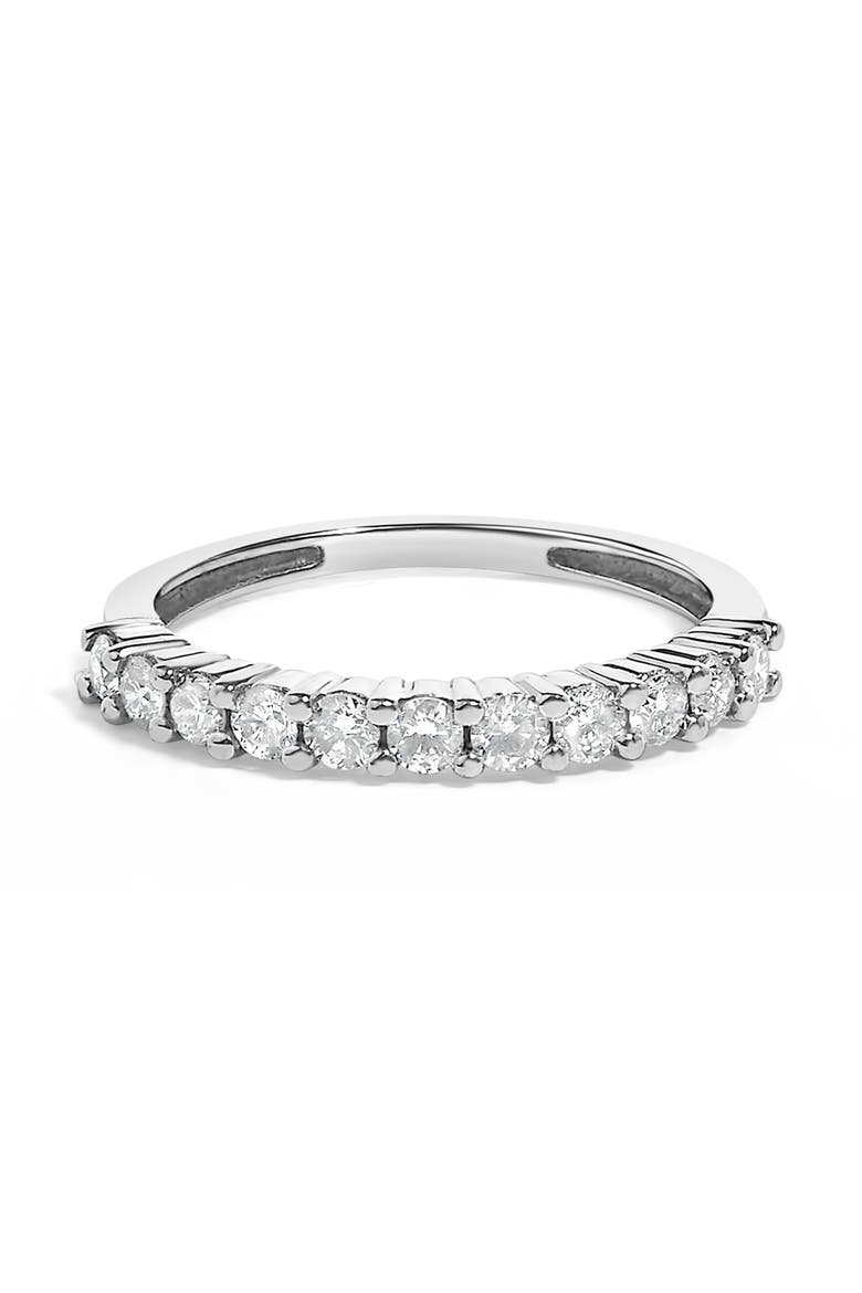 IGI Certified 10K Gold 1/2 Cttw Diamond Fluted Band Style Ring, Main, color, White Gold