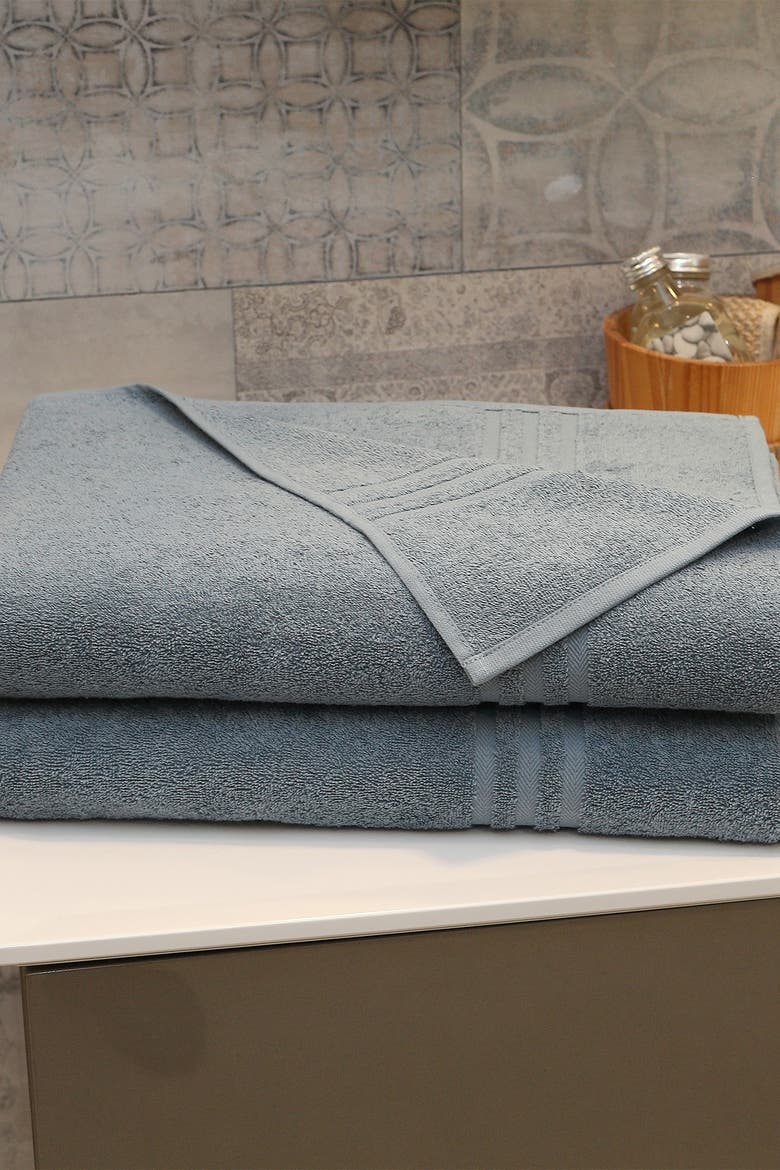 Denzi Bath Sheet - Set of 2 - Denzi Blue, Alternate, color, DENZI BLUE