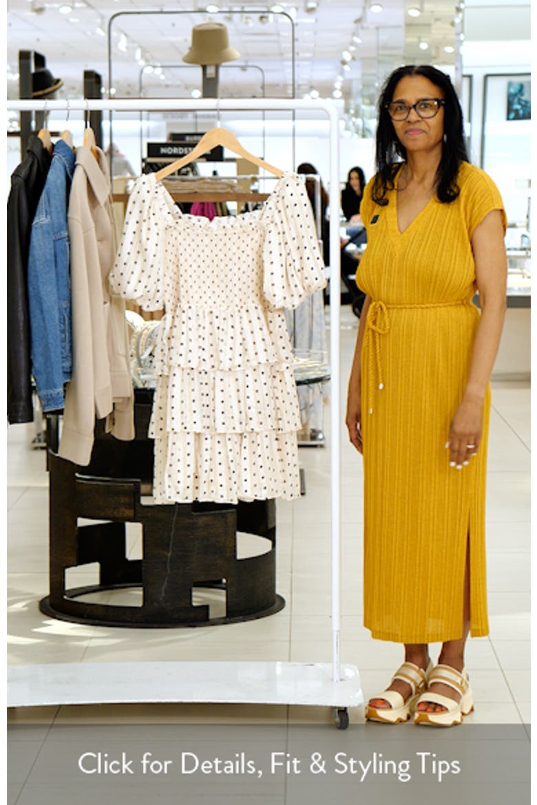 Polka Dot Multi Tiered Short Sleeve Dress video