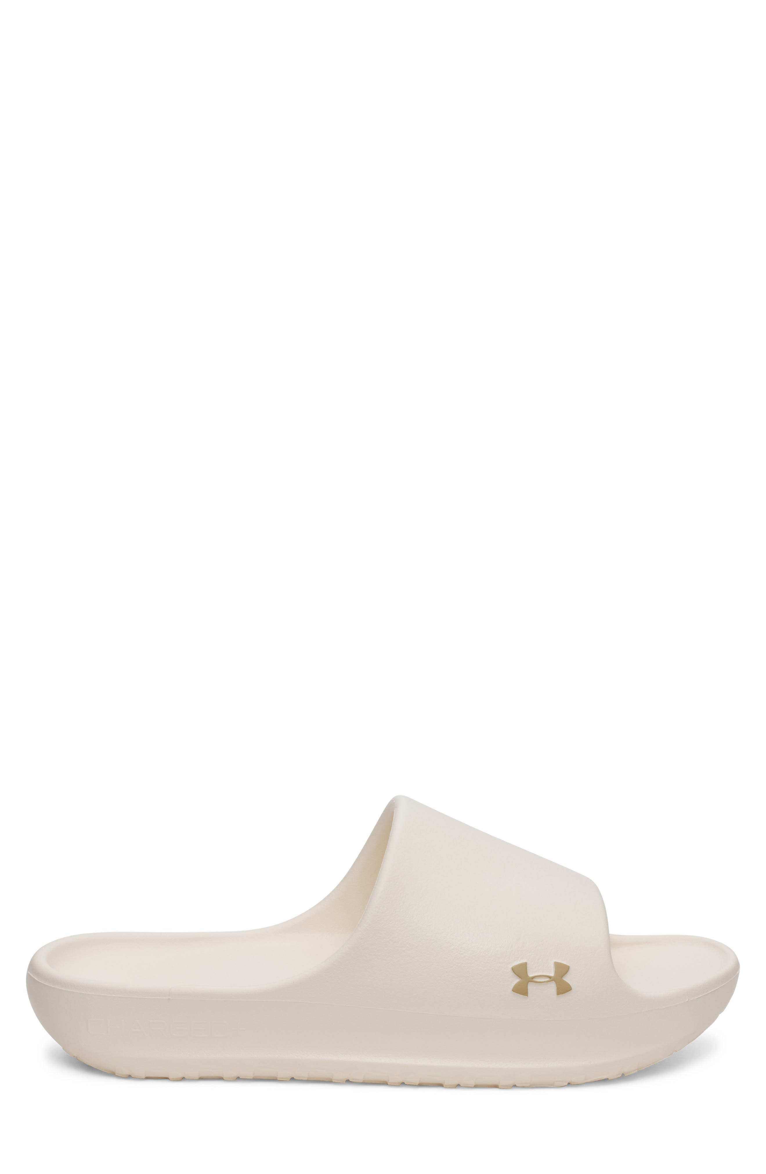 UA Charged+ Slide Sandal, Alternate, color, STONE / STONE / FIELD KHAKI