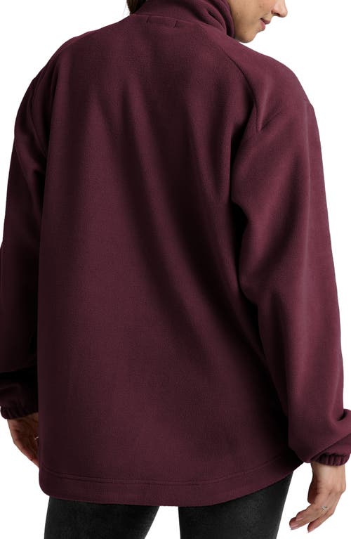 Beyond Yoga Explorer Fleece Jacket In Burgundy