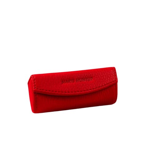 Marie Hunter Leather Lipstick Case in Rouge Brique at Nordstrom