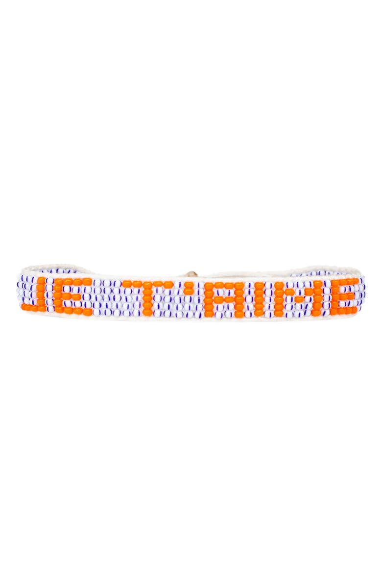Ubuntu Life Je Taime Beaded Woven Bracelet, Main, color, 