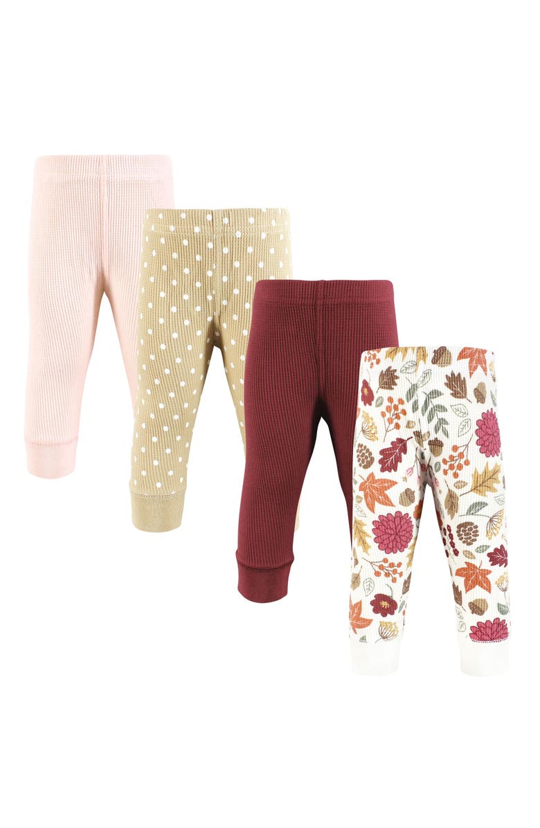 Hudson Baby Thermal Tapered Ankle Pants 4pk, Main, color, Acorn Botanical